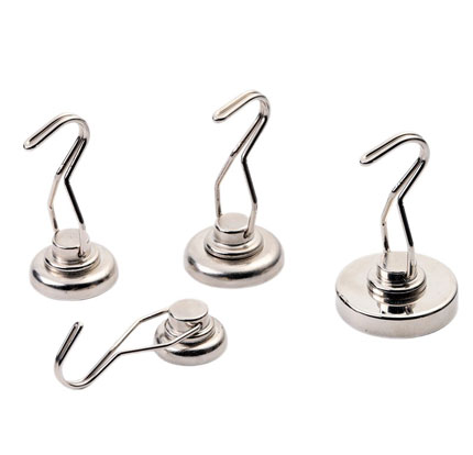 Neodymium Pot Magnets With Swivel Hooks