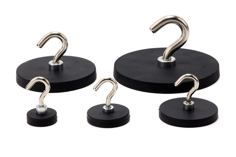 Rubber Coated Pot Magnets With Hooks