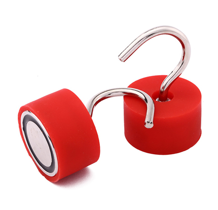 Magnetic Hooks With Rubber Housed