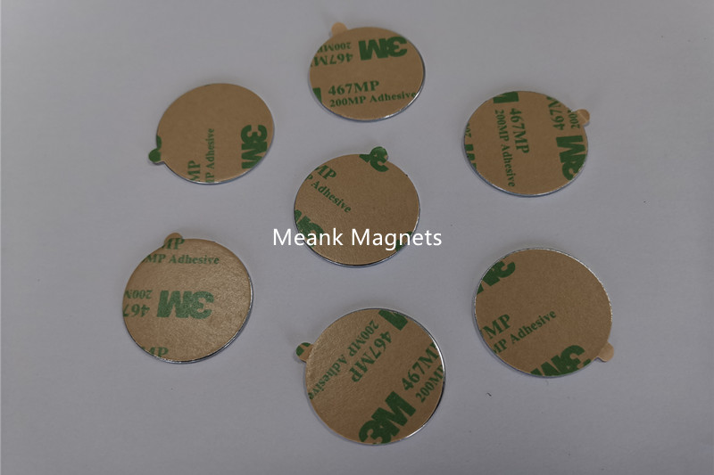 Round Magnet Discs with Adhesive Backing