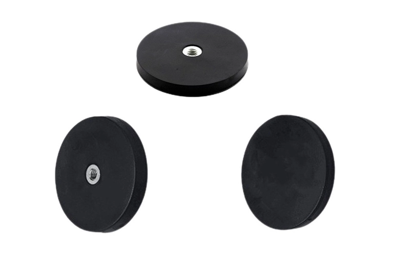Flat Internal Thread Rubber Coated Mounting Magnets